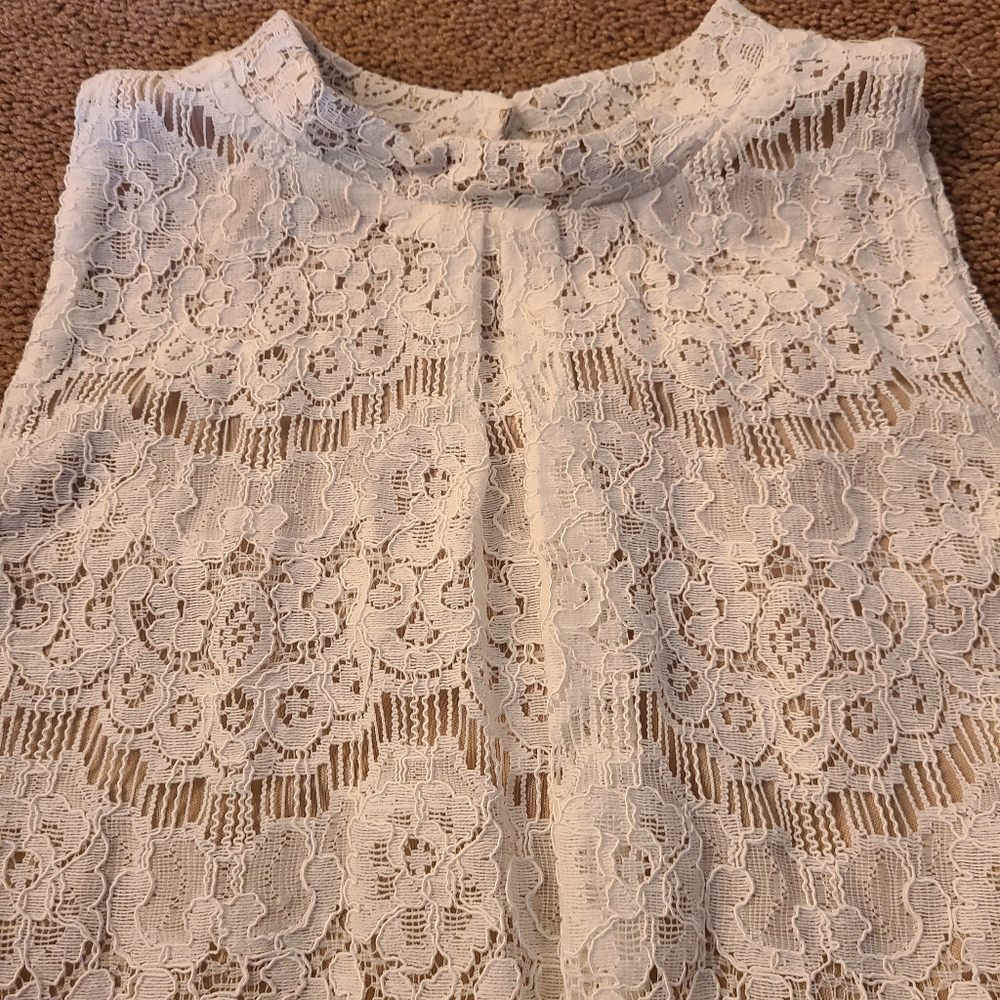 Love,fire blouse size S cream/tan - Picture 7 of 13